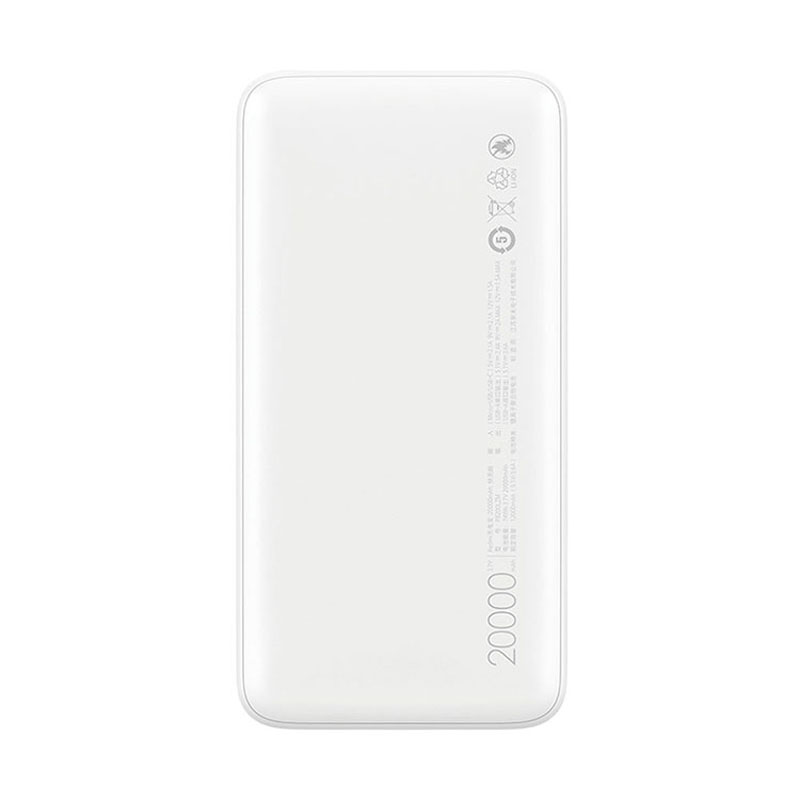 Batería Portátil Xiaomi Power Bank Redmi 18w 20000mAh Fast Charge White Blanco